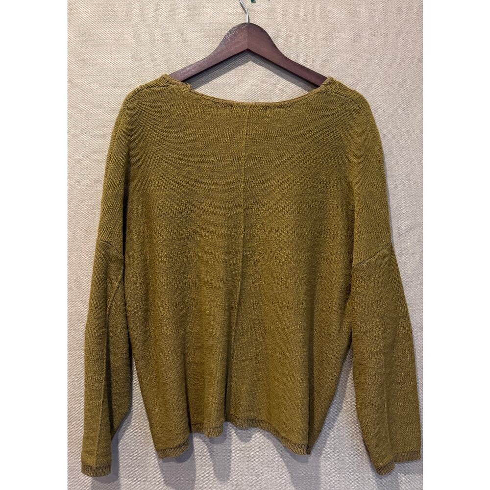 Sanctuary Dolman Sleeve 100% Cotton Women's 2X V-Neck Sweater Coastal Lagenlook - Picture 2 of 5